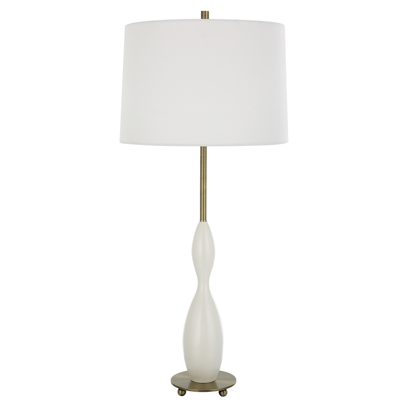 Uttermost Annora Glossy White Table Lamp