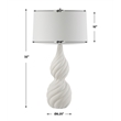 Uttermost Twisted Swirl White Table Lamp