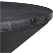 Uttermost Time's Up Hourglass Shaped Side Table in Matte Black