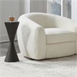 Uttermost Time's Up Hourglass Shaped Drink Table in Matte Black