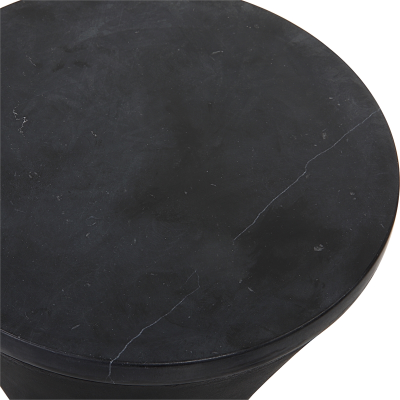 Uttermost Time's Up Hourglass Shaped Drink Table in Matte Black