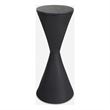 Uttermost Time's Up Hourglass Shaped Drink Table in Matte Black