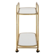 Uttermost Swain Antique Brass Serving Cart