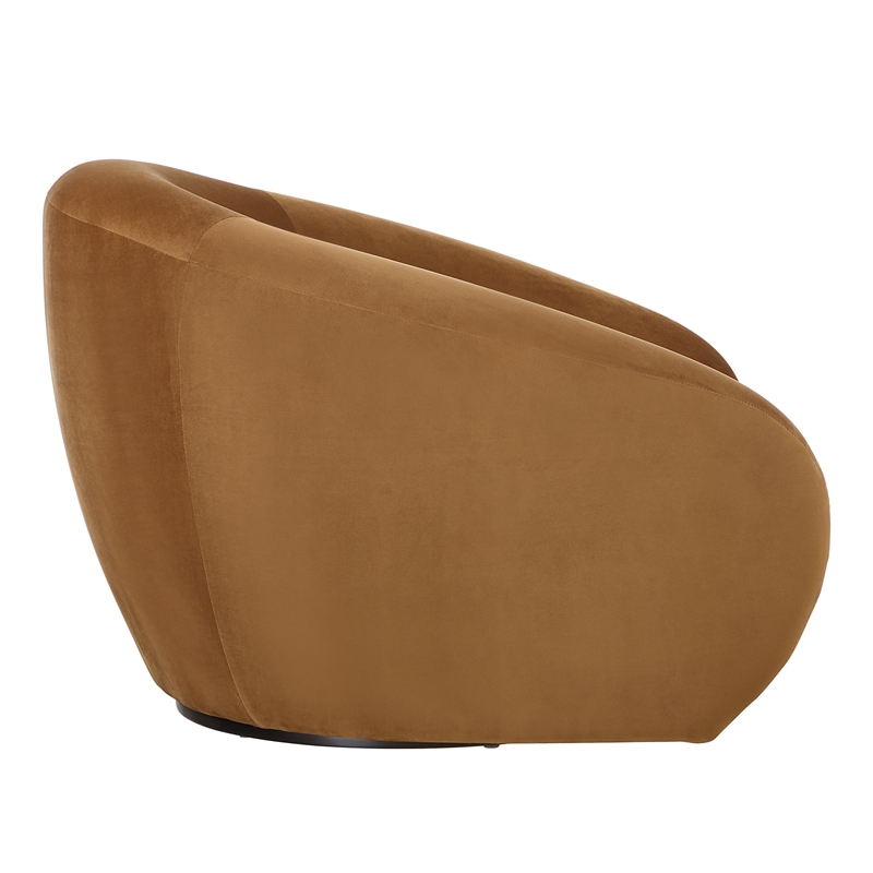 Uttermost DeSoto Hazlenut Swivel Chair in Brown