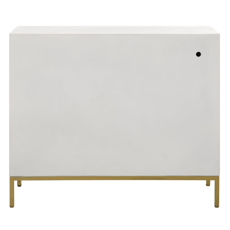 Uttermost Front Range White 2 Door Cabinet