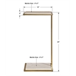 Uttermost Elevate White Marble Drink Table