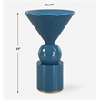 Uttermost Trig Blue Accent Table