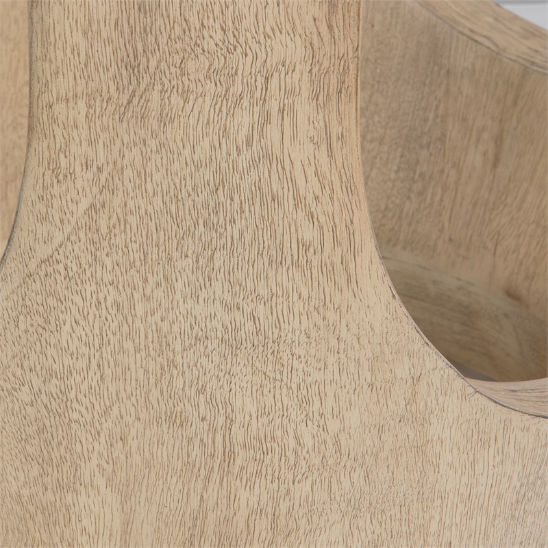 Uttermost Tatli Stone Top Side Table in Oatmeal