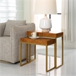 Uttermost Burl-esque Wooden Nesting Tables in Pecan (Set of 2)