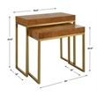 Uttermost Burl-esque Wooden Nesting Tables in Pecan (Set of 2)