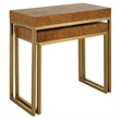 Uttermost Burl-esque Wooden Nesting Tables in Pecan (Set of 2)