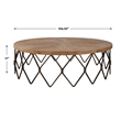 Uttermost Chain Reaction Reclaimed Wood Top with Chain Link Base in Aged Iron
