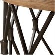 Uttermost Chain Reaction Reclaimed Wood Top with Chain Link Base in Aged Iron