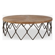Uttermost Chain Reaction Reclaimed Wood Top with Chain Link Base in Aged Iron