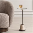 Uttermost Arthur Crystal Drink Table in Tan