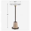 Uttermost Arthur Crystal Drink Table in Tan