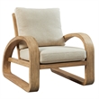 Uttermost Barbora Solid Mango Wood Accent Chair in Fawn/Neutral