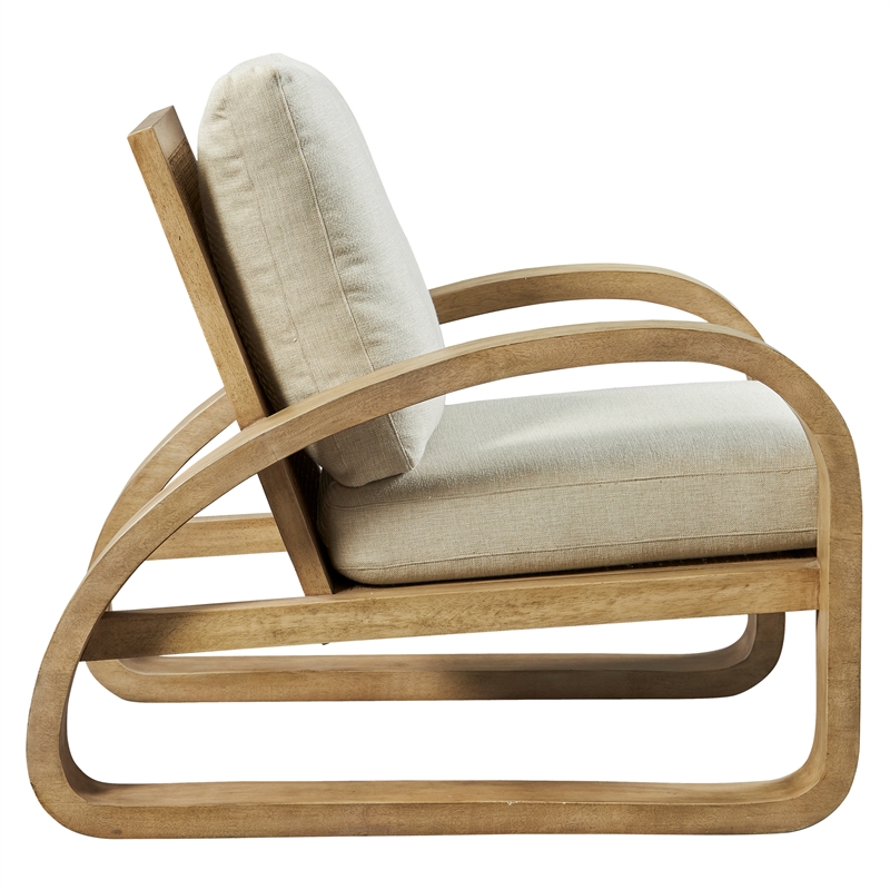 Uttermost Barbora Solid Mango Wood Accent Chair in Fawn/Neutral
