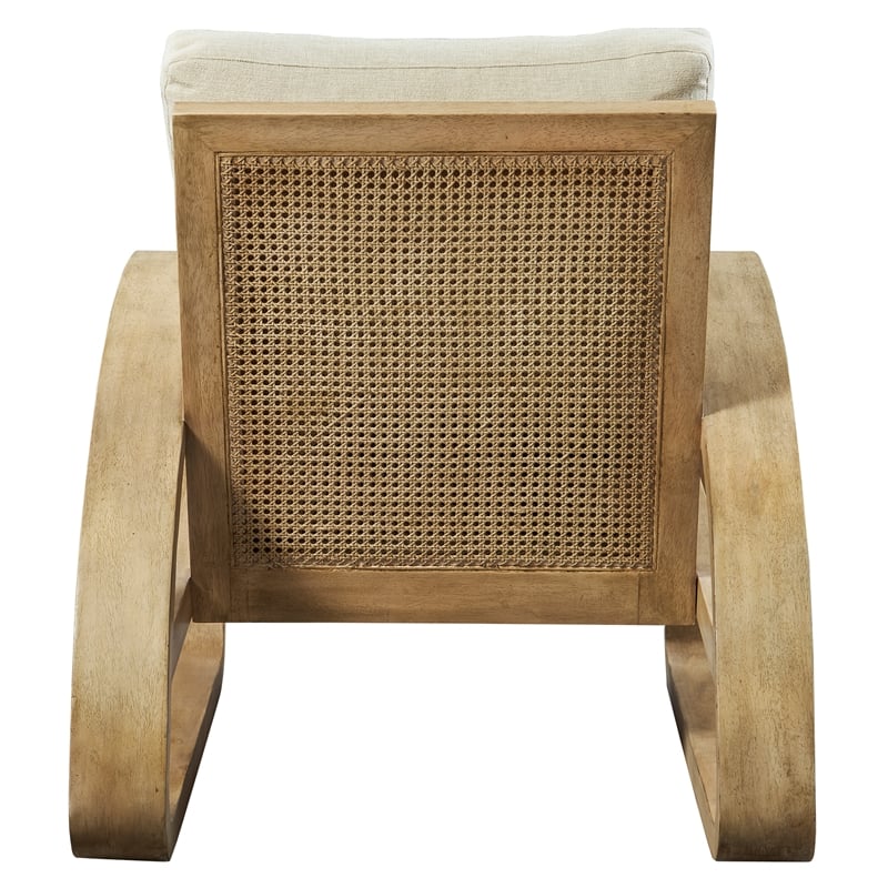 Uttermost Barbora Solid Mango Wood Accent Chair in Fawn/Neutral