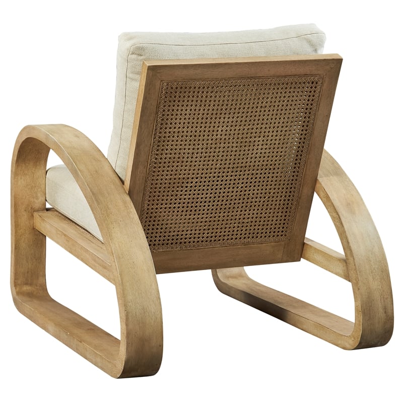 Uttermost Barbora Solid Mango Wood Accent Chair in Fawn/Neutral