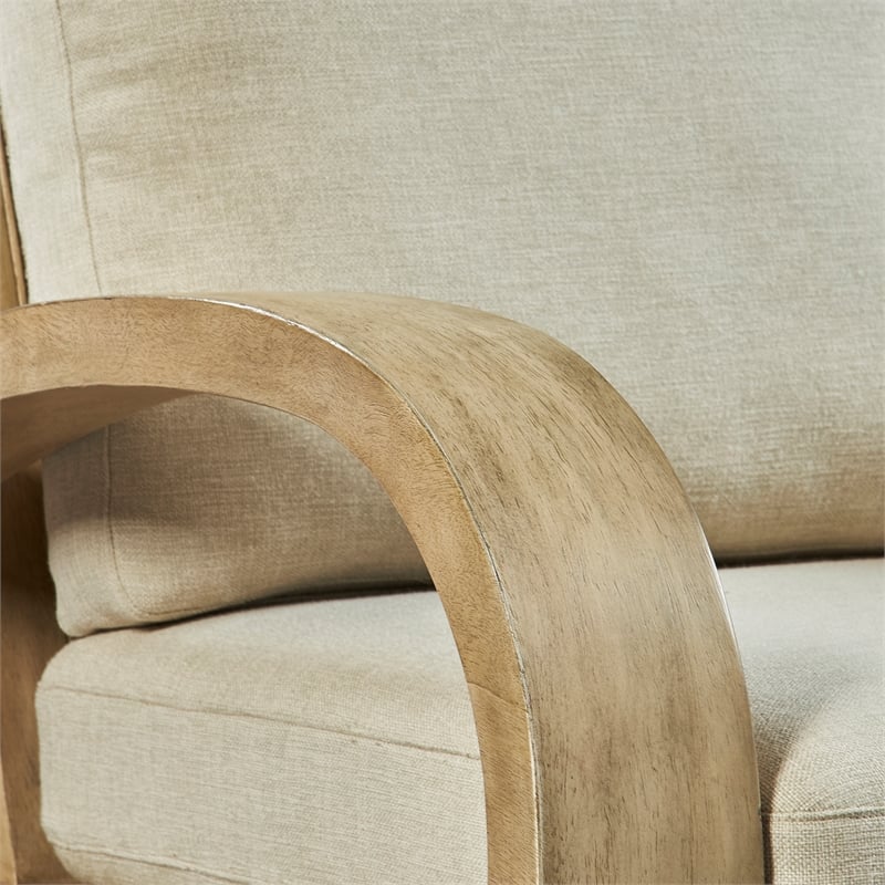 Uttermost Barbora Solid Mango Wood Accent Chair in Fawn/Neutral