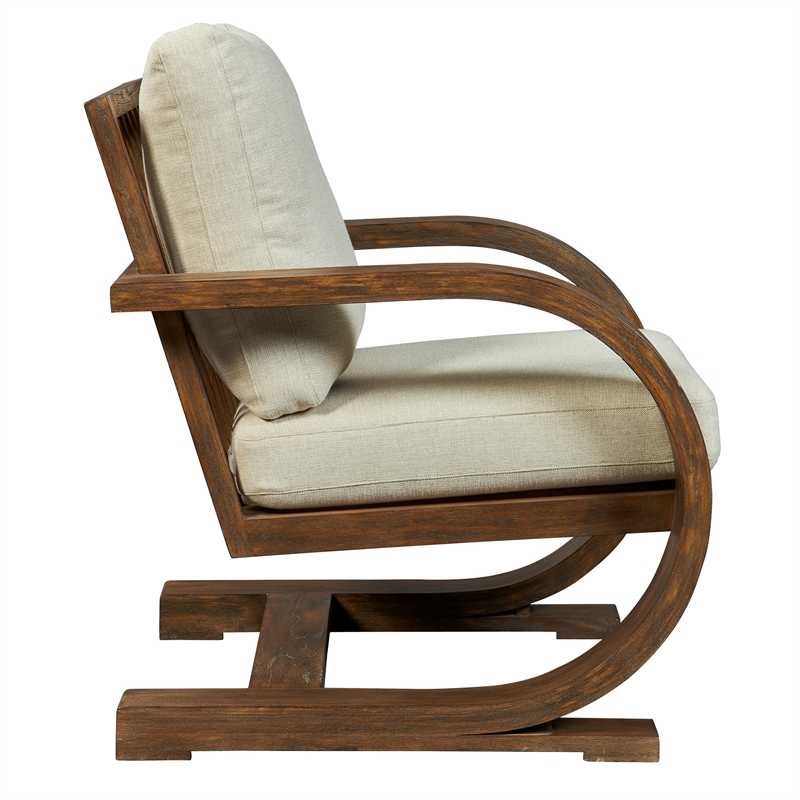 Uttermost Bedrich Wooden Accent Chair in Pecan