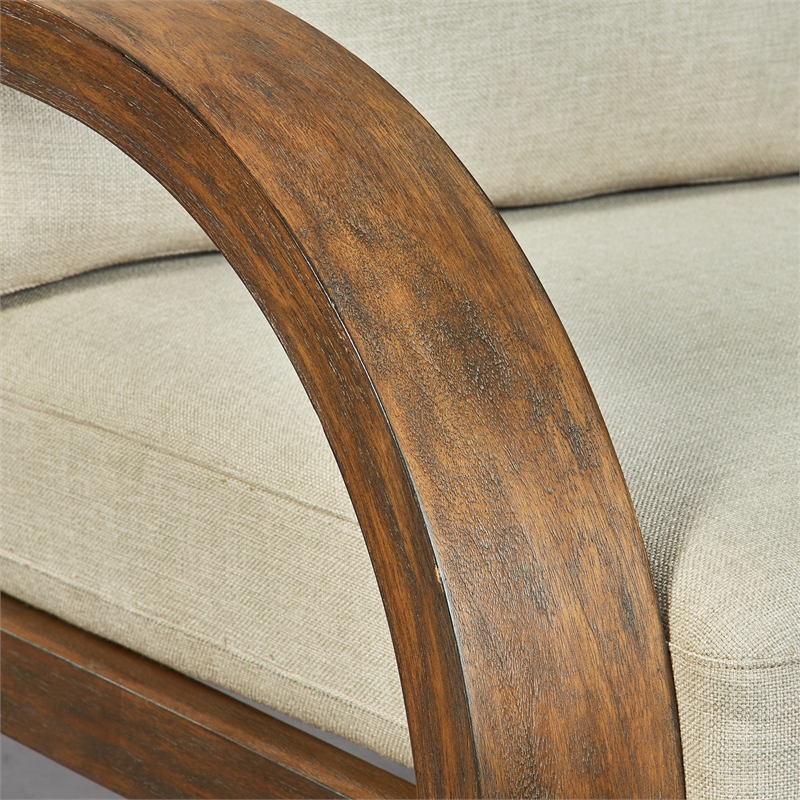 Uttermost Bedrich Wooden Accent Chair in Pecan