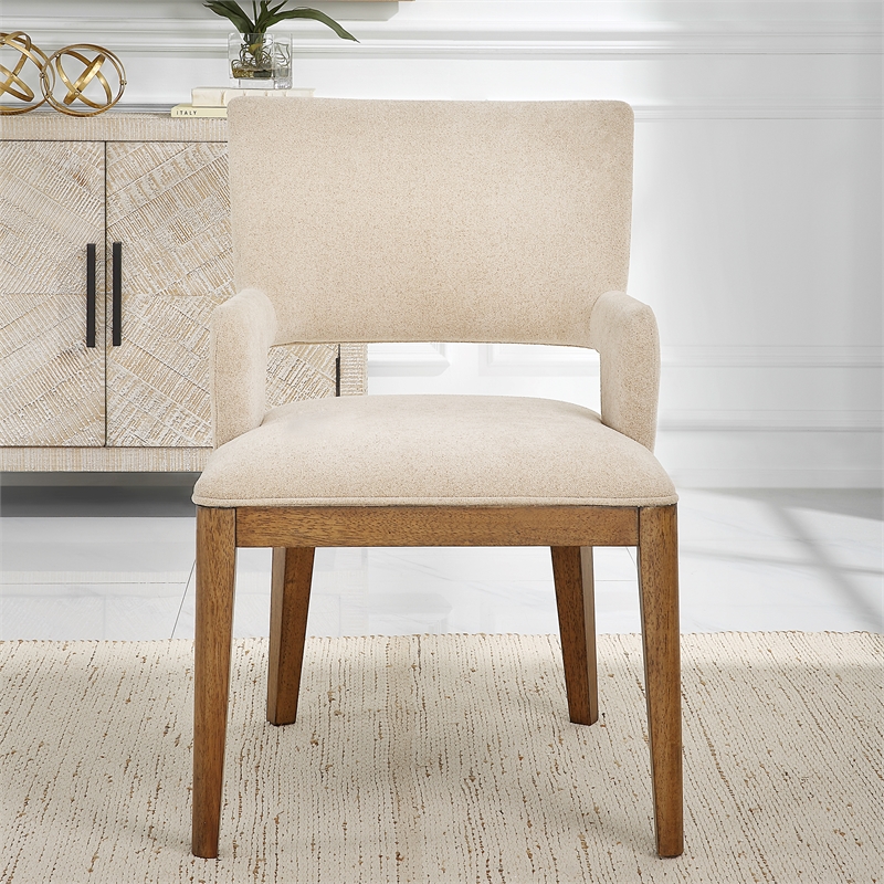 Uttermost Aspect Mid-Century Dining Chair in Pecan