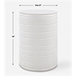 Uttermost Borderline White Drum Table