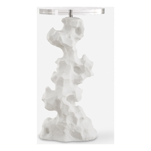 Uttermost Remnant White Stone Drink Table