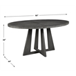 Uttermost Pulsar Round Gray Walnut Dining Table