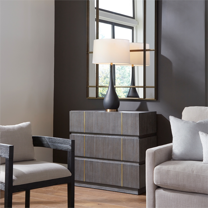 Uttermost Between The Lines Accent Chest in Dark Walnut