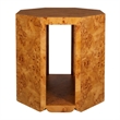 Uttermost Indus Burl Side Table in Brown