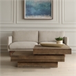 Uttermost Rustic Planes Modern Coffee Table in Oak