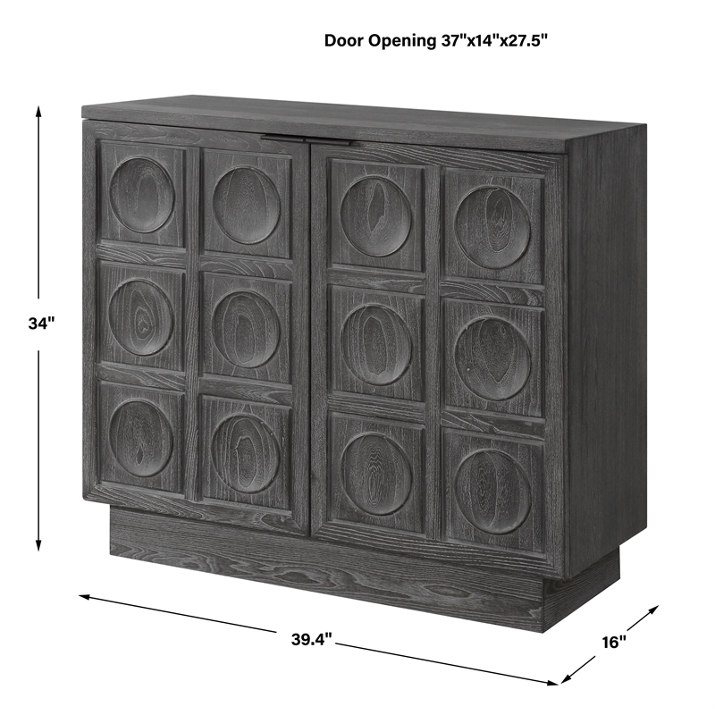 Uttermost Shelby 2 Door Ebony Stained Cabinet