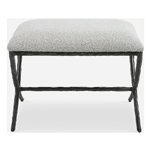 Uttermost Brisby Gray Fabric Small Bench