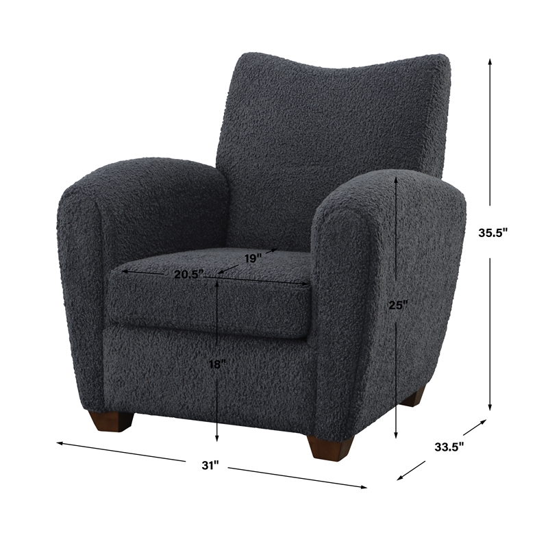Uttermost Teddy Slate Accent Chair