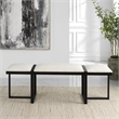 Uttermost Triple Cloud Modern Upholstered Bench in Black