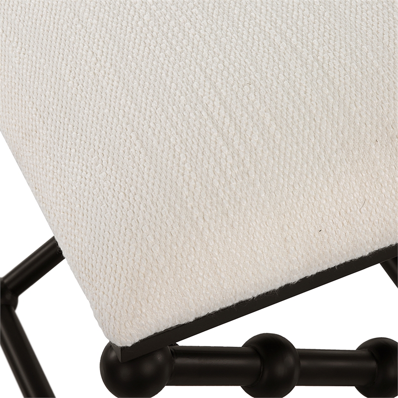 Uttermost Iron Drops Small Bench in Black