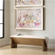 Uttermost Wedged Ivory Fabric Bench