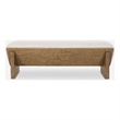 Uttermost Wedged Ivory Fabric Bench