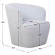Uttermost Mist Barrel Swivel Chair in Light Blue