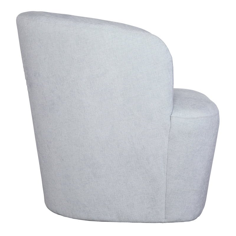 Uttermost Mist Barrel Swivel Chair in Light Blue