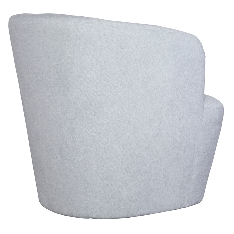 Uttermost Mist Barrel Swivel Chair in Light Blue