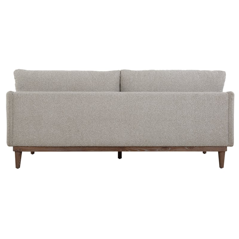 Uttermost Freefall Polyester Boucle Upholstered Sofa in Toasty Beige/Gray Ceruse