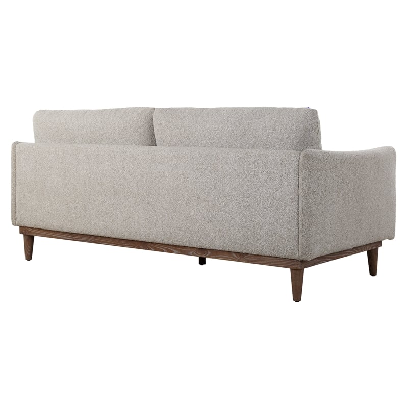 Uttermost Freefall Polyester Boucle Upholstered Sofa in Toasty Beige/Gray Ceruse