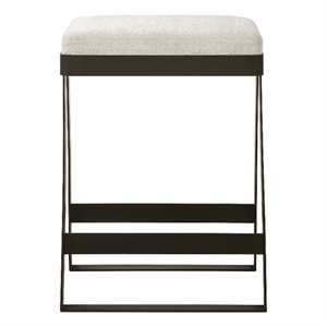 Uttermost Hover Iron Counter Stool in Black
