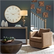 Uttermost Abound Chenille Upholstered Swivel Chair in Ginger