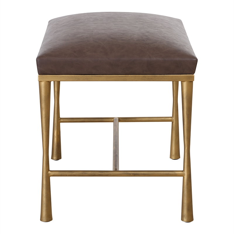 Uttermost Reform Gold Small Bench