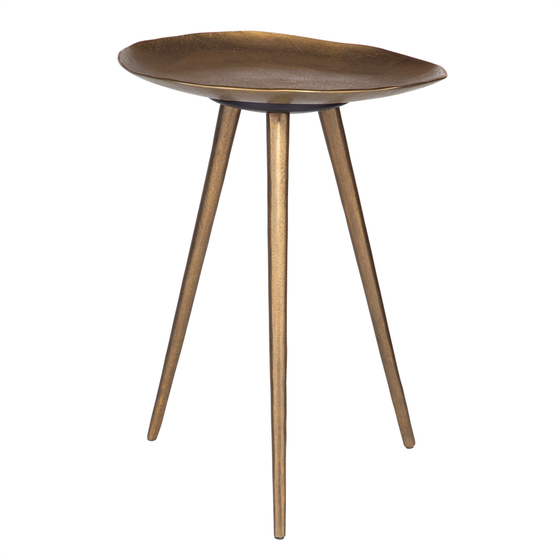 Uttermost Lily Pad Antique Brass Accent Table